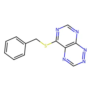 5-(Benzylsulfanyl)pyrimido[5,4-e][1,2,4]triazine structure