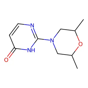 2-[(2R,6S)-2,6-dimethylmorpholin-4-yl]-3,4-dihydropyrimidin-4-one structure