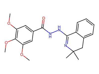 N'-(3,3-dimethyl-4H-isoquinolin-1-yl)-3,4,5-trimethoxybenzohydrazide structure