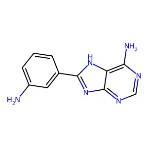 8-(3-aminophenyl)-7H-purin-6-amine structure