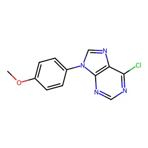 Purine, 6-chloro-9-(p-methoxyphenyl)- structure