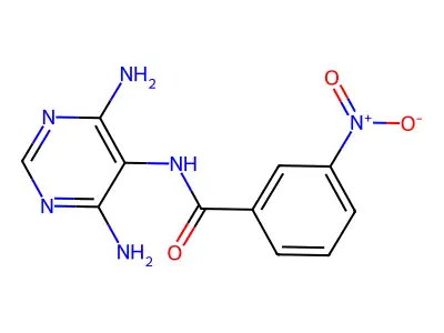 N-(4,6-diaminopyrimidin-5-yl)-3-nitrobenzamide structure