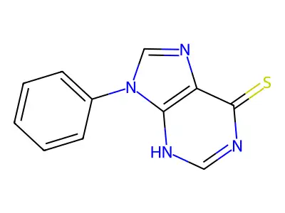 9-phenyl-3,9-dihydro-6H-purine-6-thione structure