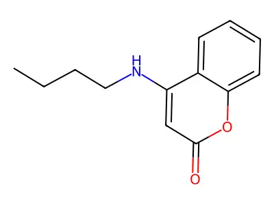 4-Butylamino-chromen-2-one structure