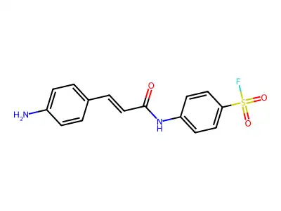 4-[3-(4-Aminophenyl)prop-2-enoylamino]benzenesulfonyl fluoride structure