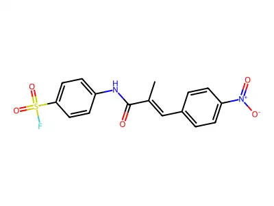 4-[[2-Methyl-3-(4-nitrophenyl)prop-2-enoyl]amino]benzenesulfonyl fluoride structure