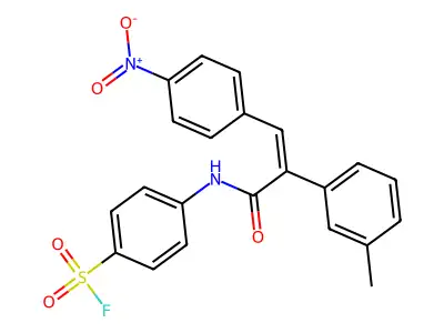 4-[[(Z)-2-(3-methylphenyl)-3-(4-nitrophenyl)prop-2-enoyl]ami structure