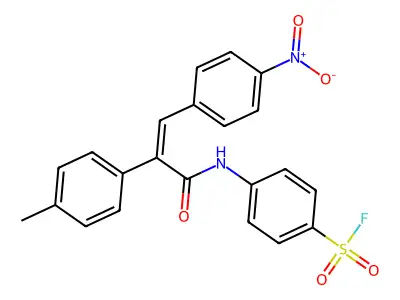 4-[[(Z)-2-(4-methylphenyl)-3-(4-nitrophenyl)prop-2-enoyl]ami structure