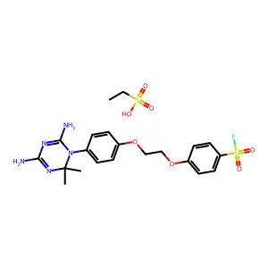 4-[2-[4-(4,6-diamino-2,2-dimethyl-1,3,5-triazin-1-yl)phenoxy structure