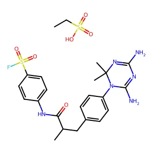 4-[[3-[4-(4,6-diamino-2,2-dimethyl-1,3,5-triazin-1-yl)phenyl structure