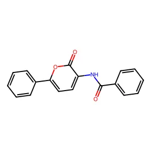 N-(2-Oxo-6-phenyl-2H-pyran-3-yl)benzamide structure