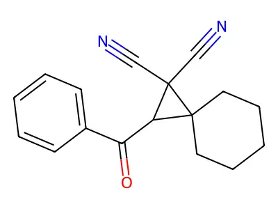 2-Benzoylspiro[2.5]octane-1,1-dicarbonitrile structure