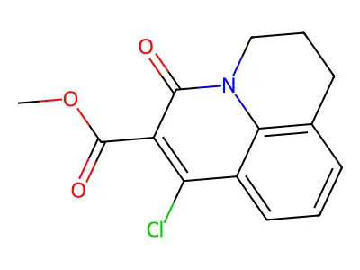 Methyl 7-chloro-2,3-dihydro-5-oxo-1H,5H-benzo[ij]quinolizine-6-carboxylate structure