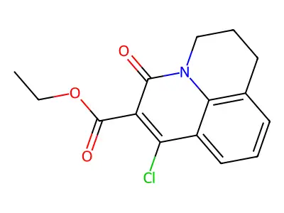 ethyl 7-chloro-5-oxo-2,3-dihydro-1H,5H-pyrido[3,2,1-ij]quinoline-6-carboxylate structure
