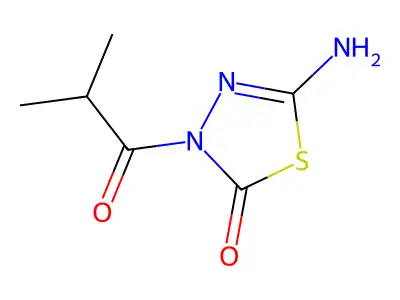 5-Amino-3-isobutyryl-1,3,4-thiadiazol-2(3H)-one structure