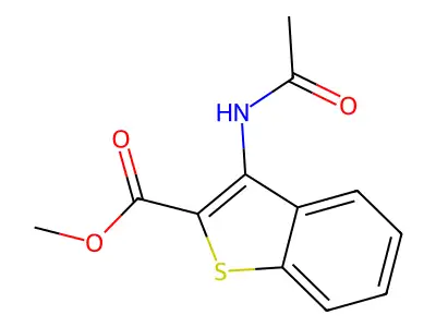 Methyl 3-acetamido-1-benzothiophene-2-carboxylate structure