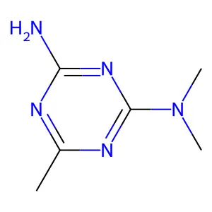N,N,6-trimethyl-1,3,5-triazine-2,4-diamine structure