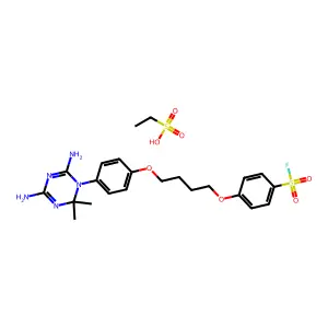 4-[4-[4-(4,6-diamino-2,2-dimethyl-1,3,5-triazin-1-yl)phenoxy structure