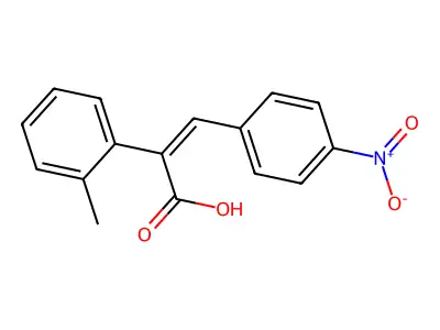 4-Nitro-alpha-(ortho-tolyl)cinnamic acid structure