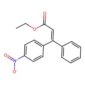 Ethyl 3-(4-nitrophenyl)-3-phenylprop-2-enoate structure