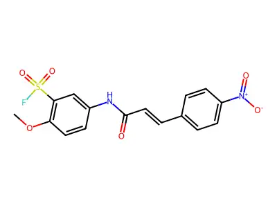 2-Methoxy-5-[3-(4-nitrophenyl)prop-2-enoylamino]benzenesulfonyl fluoride structure