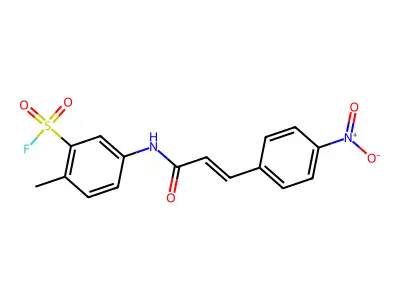 2-Methyl-5-[3-(4-nitrophenyl)prop-2-enoylamino]benzenesulfonyl fluoride structure
