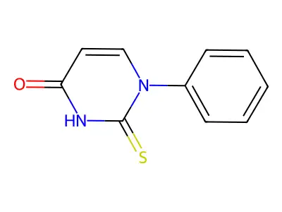 1-Phenyl-2-sulfanylidene-2,3-dihydropyrimidin-4(1H)-one structure