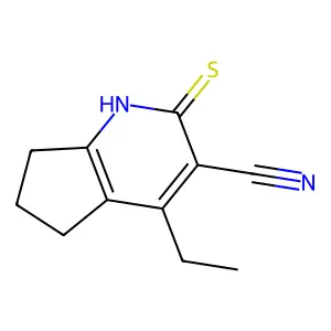 4-Ethyl-2-mercapto-6,7-dihydro-5H-cyclopenta[b]pyridine-3-carbonitrile structure