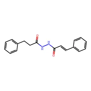 3-phenyl-N'-[(E)-3-phenylprop-2-enoyl]propanehydrazide structure