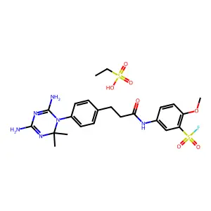 5-[3-[4-(4,6-diamino-2,2-dimethyl-1,3,5-triazin-1-yl)phenyl] structure