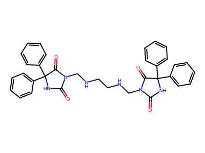 Hydantoin, 3,3'-(ethylenediiminodimethylene)bis(5,5-diphenyl- structure