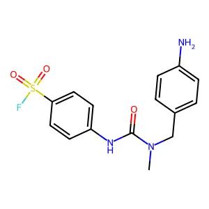 4-(3-(4-Aminobenzyl)-3-methylureido)benzene-1-sulfonyl fluoride structure