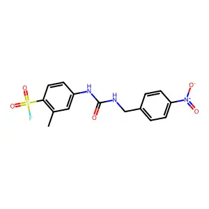 2-Methyl-4-(3-(4-nitrobenzyl)ureido)benzene-1-sulfonyl fluoride structure