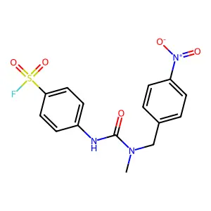 4-(3-Methyl-3-(4-nitrobenzyl)ureido)benzene-1-sulfonyl fluoride structure