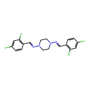 N,N'-(Piperazine-1,4-diyl)bis[1-(2,4-dichlorophenyl)methanimine] structure