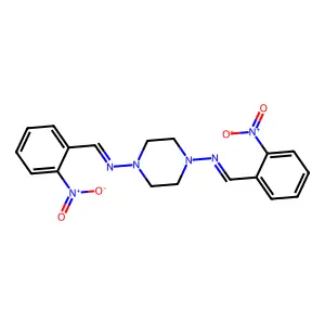 N,N'-(Piperazine-1,4-diyl)bis[1-(2-nitrophenyl)methanimine] structure