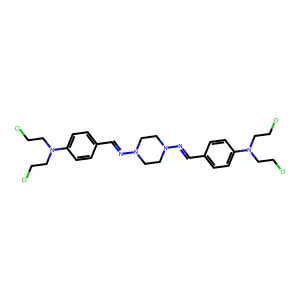 4-[[4-[[4-[bis(2-chloroethyl)amino]phenyl]methylideneamino]p structure
