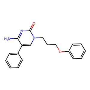 4-Amino-1-(3-phenoxypropyl)-5-phenylpyrimidin-2(1H)-one structure