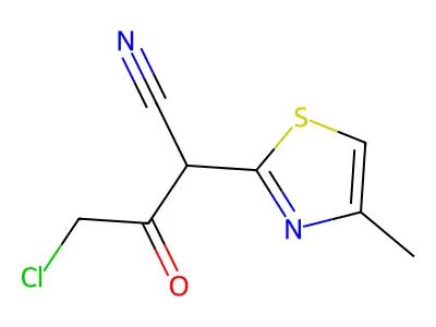 4-Chloro-2-(4-methyl-1,3-thiazol-2-yl)-3-oxobutanenitrile structure