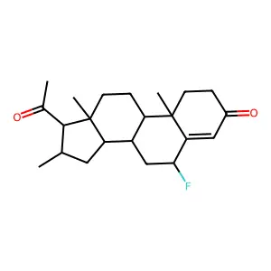 Pregn-4-ene-3,20-dione, 6-beta-fluoro-16-alpha-methyl- structure