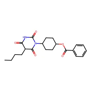 4-(5-Butyl-4-hydroxy-2,6-dioxo-5,6-dihydropyrimidin-1(2H)-yl)cyclohexyl benzoate structure