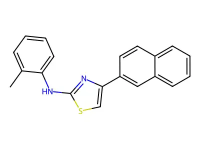 4-(naphthalen-2-yl)-N-(o-tolyl)thiazol-2-amine structure