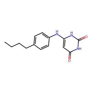 Uracil, 6-(p-butylanilino)- structure