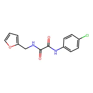 N'-(4-chlorophenyl)-N-(furan-2-ylmethyl)oxamide structure