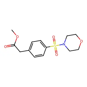 Acetic acid, 2-(4-morpholinosulfonylphenyl)-, methyl ester structure