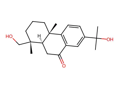 15,18-Dihydroxyabieta-8,11,13-trien-7-one structure