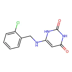 6-(2-chloro-benzylamino)-1H-pyrimidine-2,4-dione structure