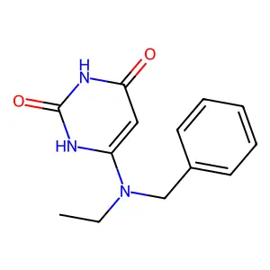6-[benzyl(ethyl)amino]-1H-pyrimidine-2,4-dione structure
