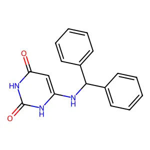 6-(benzhydrylamino)-1H-pyrimidine-2,4-dione structure