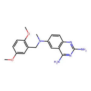 2,4-Diamino-6-[N-(2',5'-Dimethoxybenzyl)-N-Methylamino]Quinazoline structure